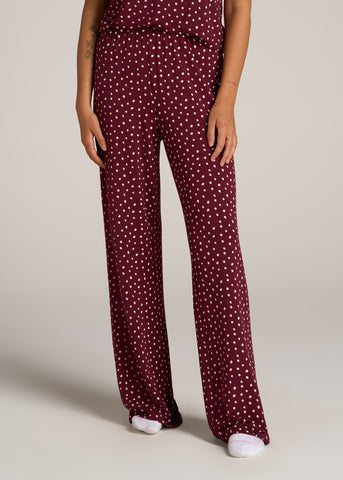 Open-Bottom Waffle Lounge Pants for Tall Women