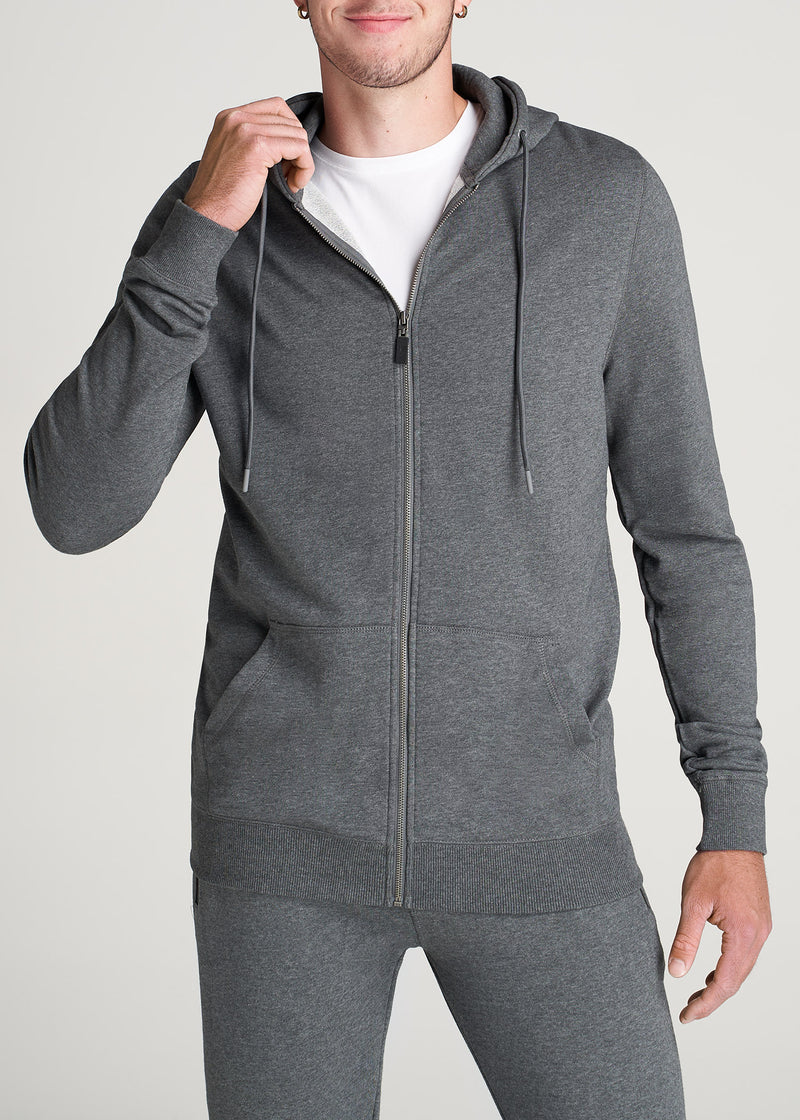 Wearever Fleece Pullover Men's Tall Hoodie In Charcoal Mix, 57% OFF