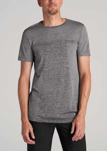 A.T. Performance MODERN-FIT Raglan Short sleeve Tee for Tall Men in Tech  Blue Mix