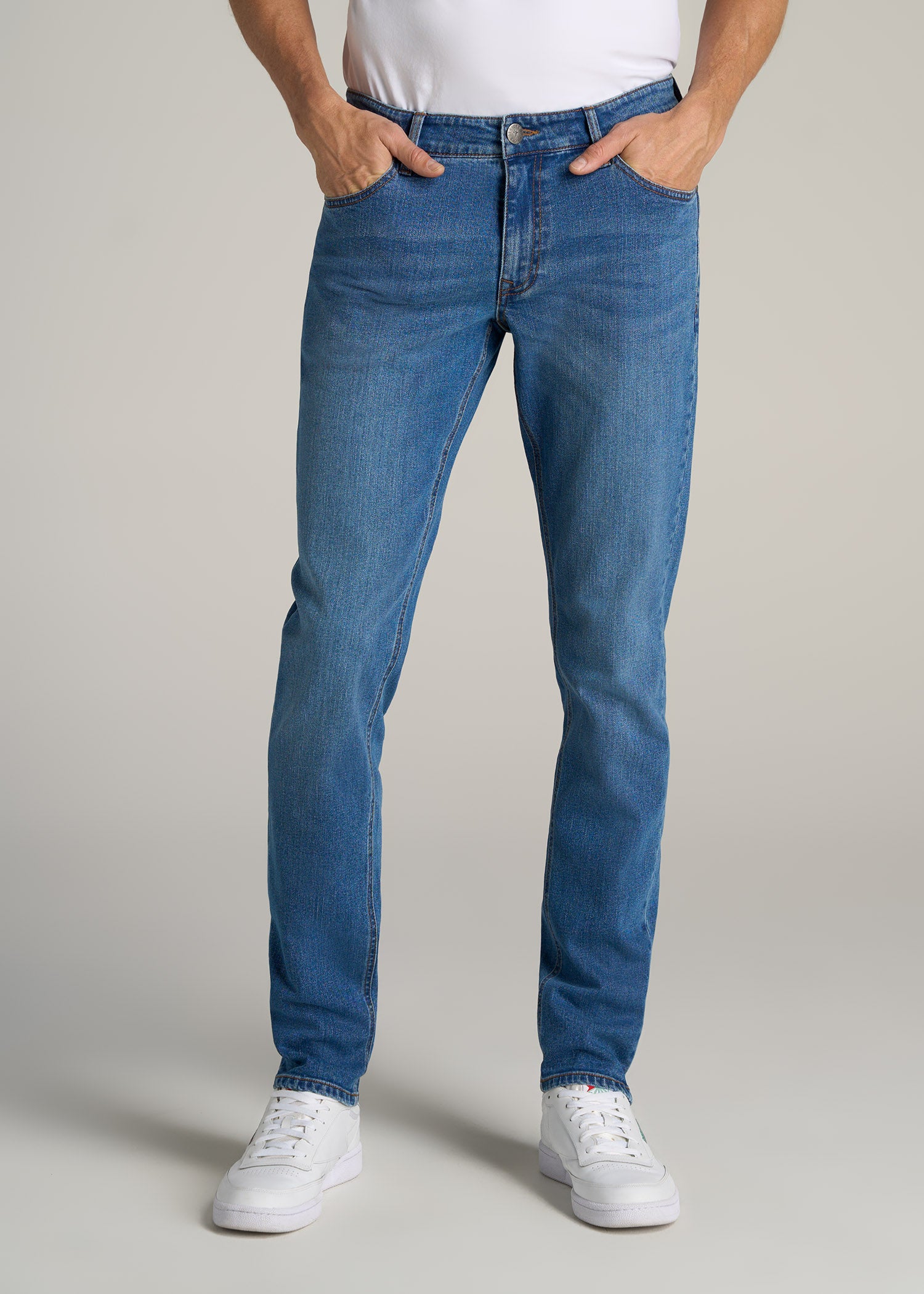 Carman Tapered Jeans For Tall Men Vintage Faded Blue