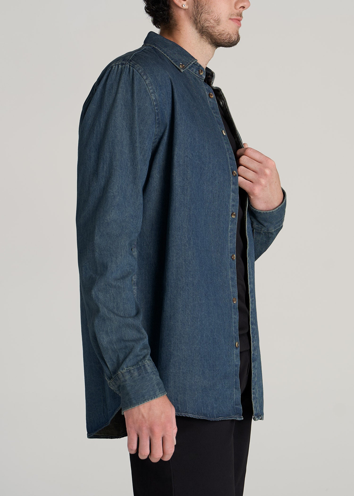 UPSIDE DOWN DENIM SHIRT | dentalmedica.com.ve