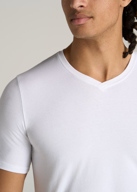    American-Tall-Men-Essential-SLIM-FIT-V-Neck-Tees-White-detail