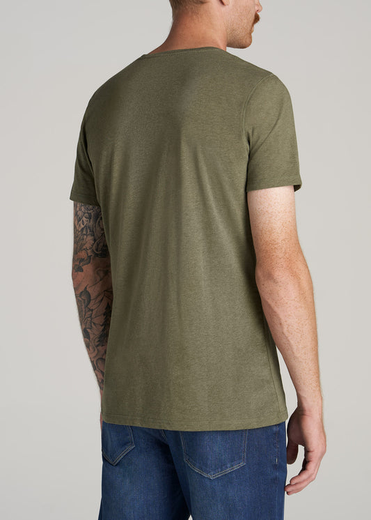    American-Tall-Men-Essential-Tees-Slimfit-SS-Crewneck-Olive-Mix-back