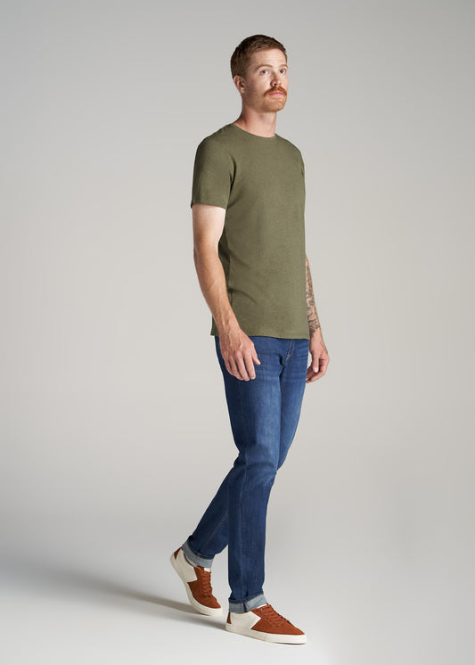    American-Tall-Men-Essential-Tees-Slimfit-SS-Crewneck-Olive-Mix-full