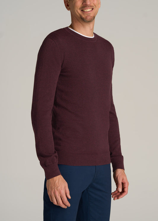    American-Tall-Men-Everyday-Crewneck-Sweater-Burgundy-Mix-side