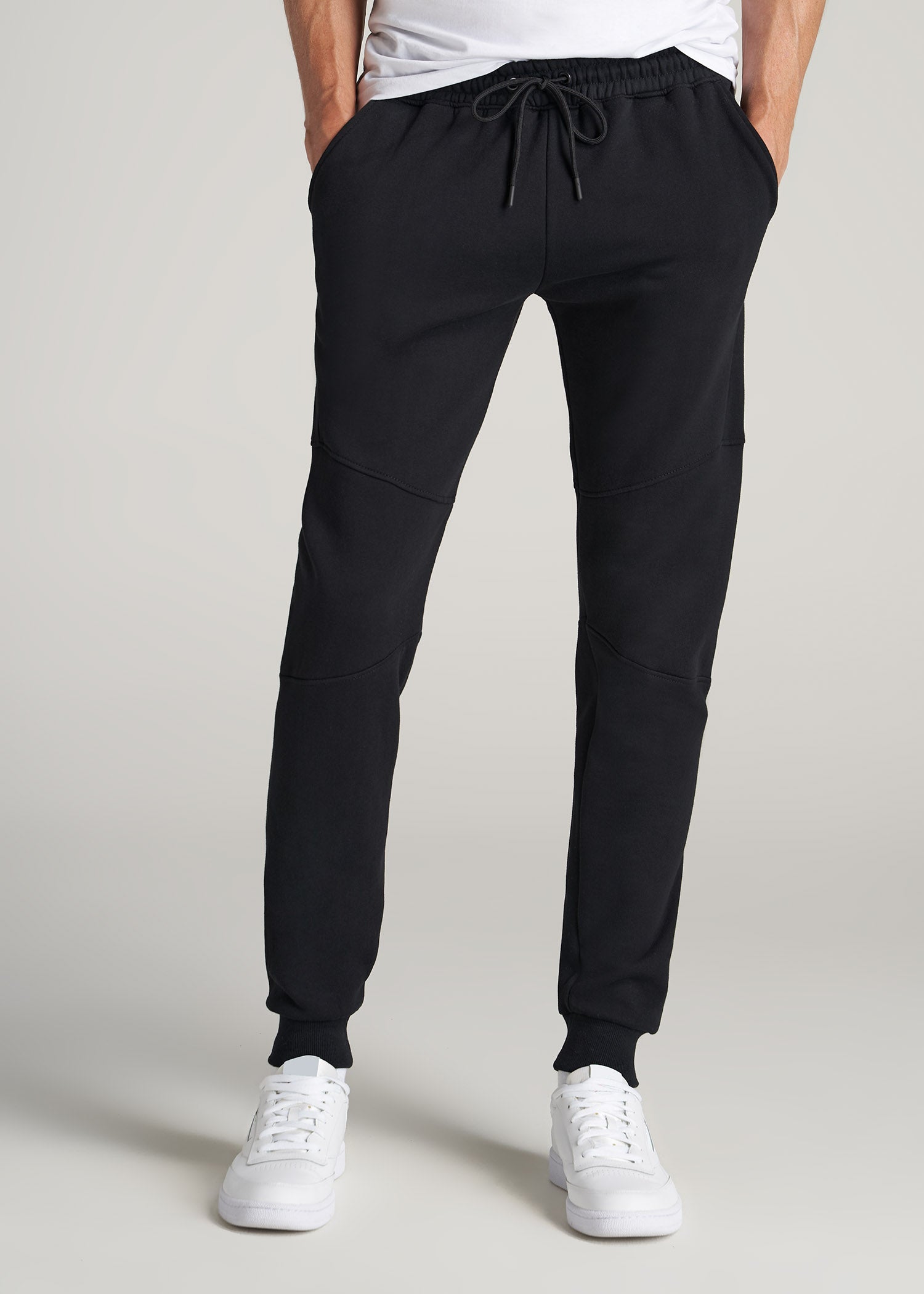 Lightweight Tapered French Terry Joggers for Tall Men