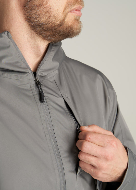    American-Tall-Men-Hooded-RainCoat-QuarryGrey-detail