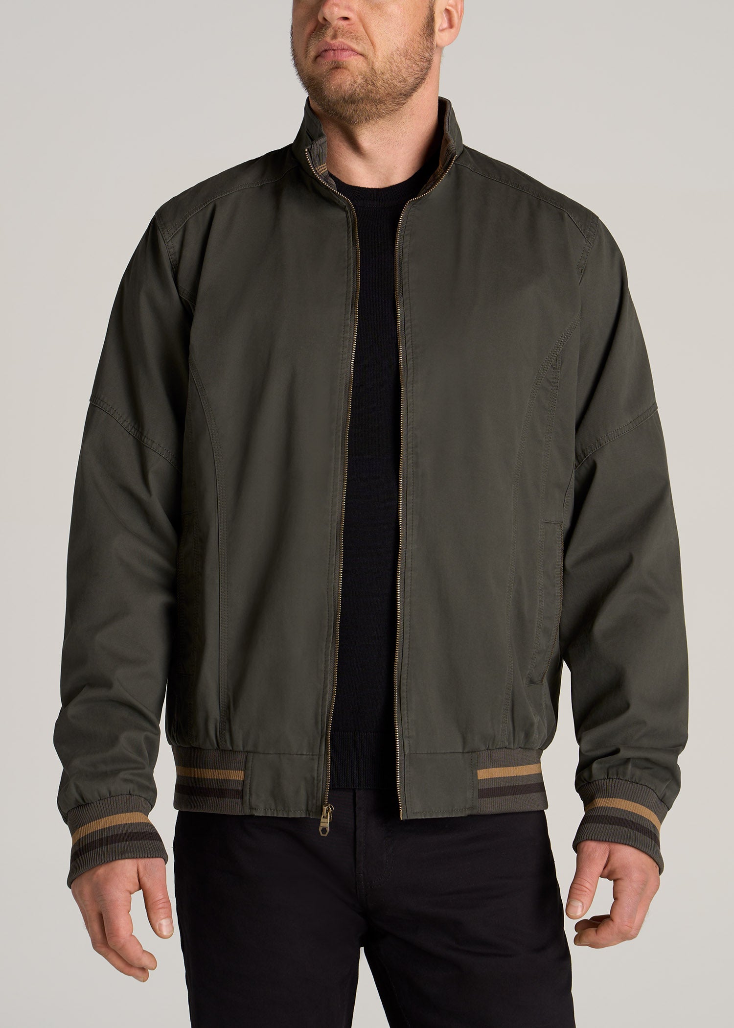 LJ&S Cotton Men's Tall Bomber Jacket | American Tall