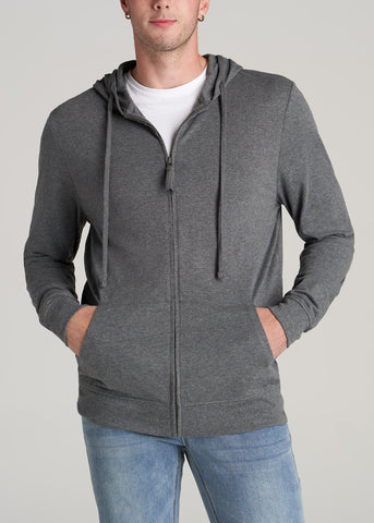 Wearever Fleece Quarter-Zip Tall Men's Sweatshirt in Charcoal Mix