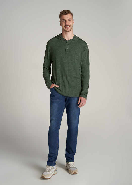    American-Tall-Men-Long-Sleeve-Henley-Hoodie-Pine-Tree-Mix-full