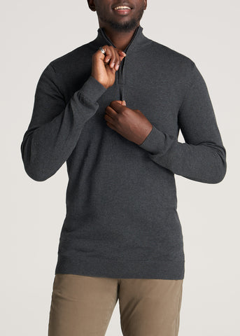 Wearever French Terry Sweatpants for Tall Men in Charcoal Mix