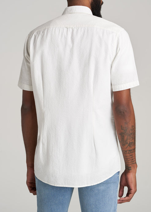 Seersucker Short Sleeve Shirt for Tall Men | American Tall