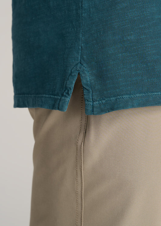 American-Tall-Men-Slub-Tee-Dark-Teal-detail