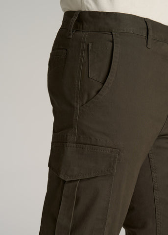 LTS Tall Women's Beige Brown Cargo Pocket Twill Trousers