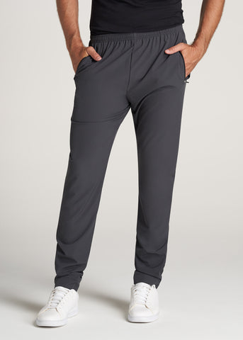 RELAXED FIT Lightweight Athletic Pants for Tall Men in Charcoal