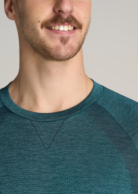      American-Tall-Men-Tech-Long-Sleeve-Raglan-Tee-Teal-Mix-detail