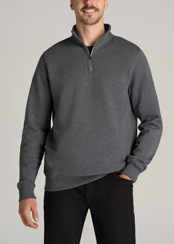 Wearever French Terry Sweatpants for Tall Men in Charcoal Mix