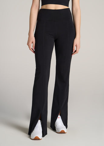 Open-Bottom Cozy PJ Lounge Pants for Tall Women in Black