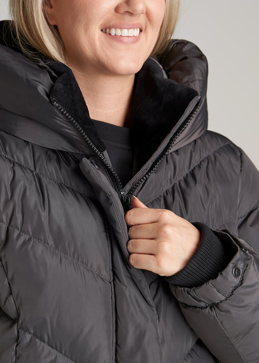         American-Tall-Women-Long-hooded-Puffer-Graphite-detail2