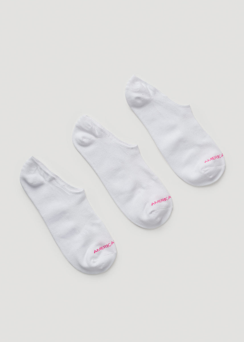 Women's No-Show Socks (X-Large Size: 10-13) | White 3 Pack