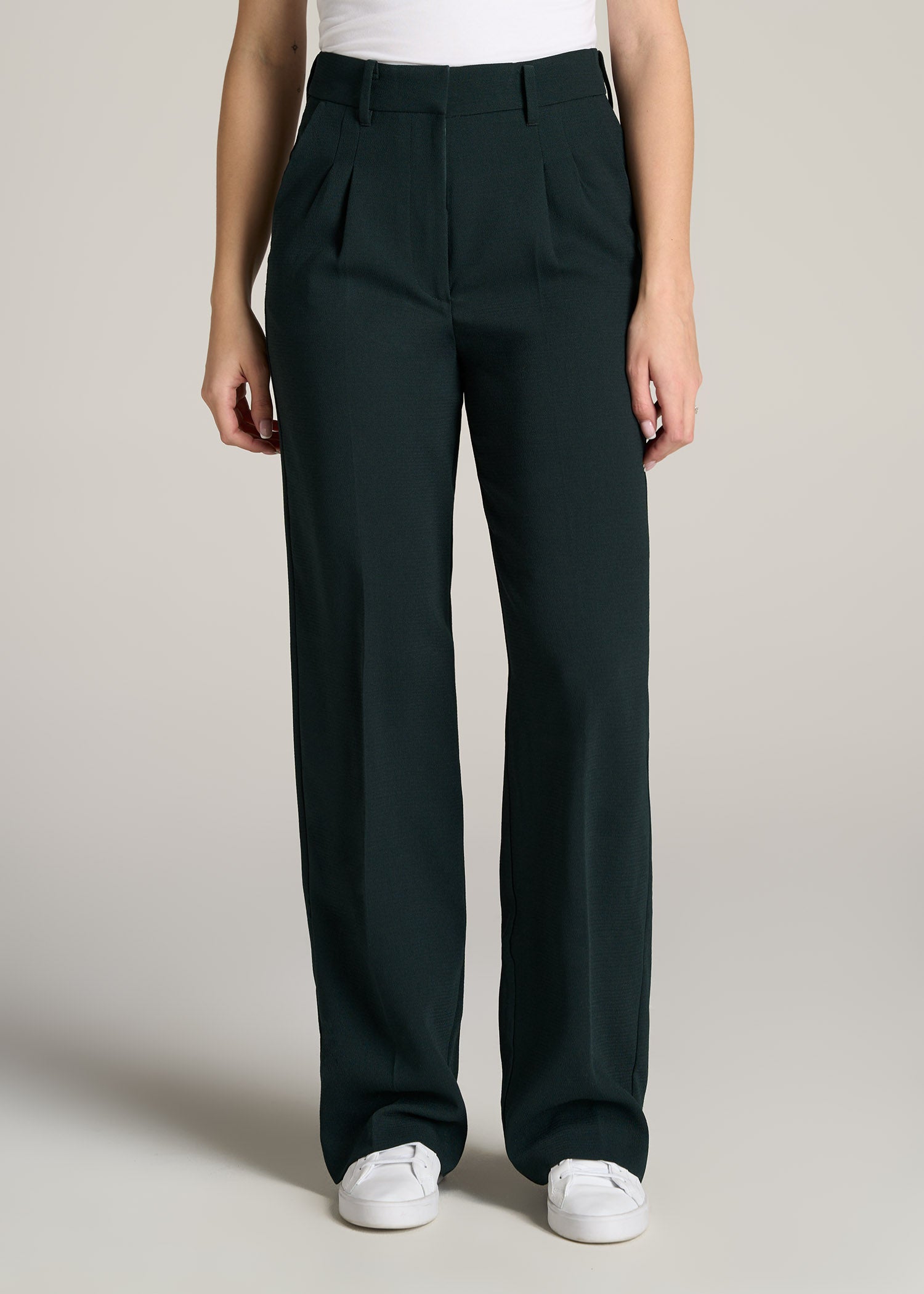 Tall Black Pocket Detail High Waisted Wide Leg Pants