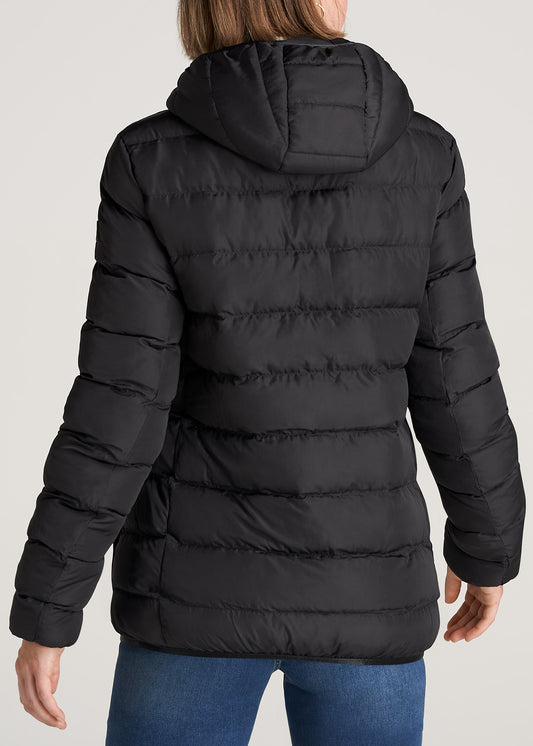 American-Tall-Women-PufferJacket-Black-back