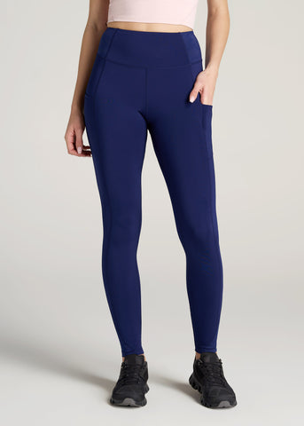 Women's Active Tall Leggings with Pockets in Light Cobalt