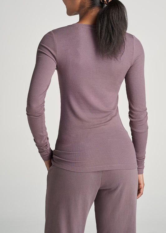 American-Tall-Women-Ribbed-LongSleeve-VNeck-Henley-SmokedMauve-back