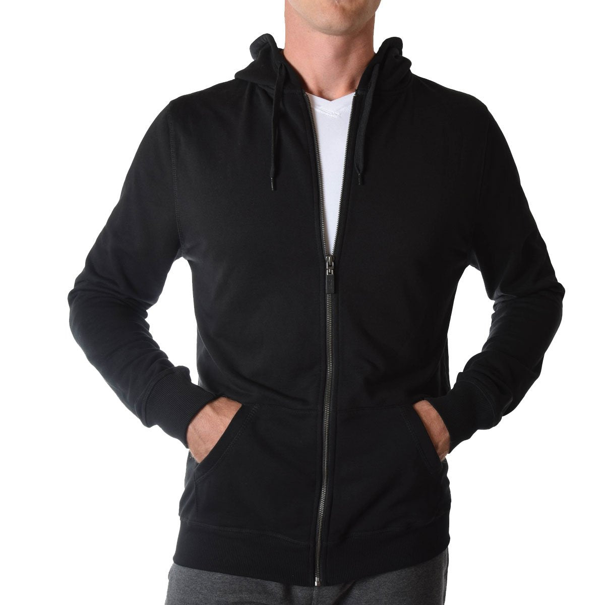 mens hoodie with zipper pockets