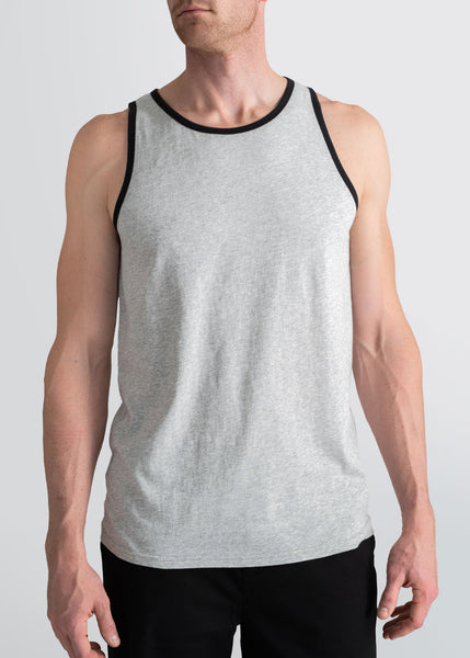 Tall Slim-Fit Tank Tops in Grey Mix 