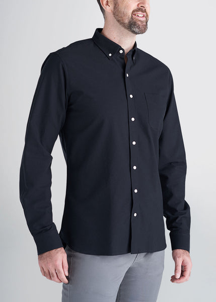 black oxford shirt men