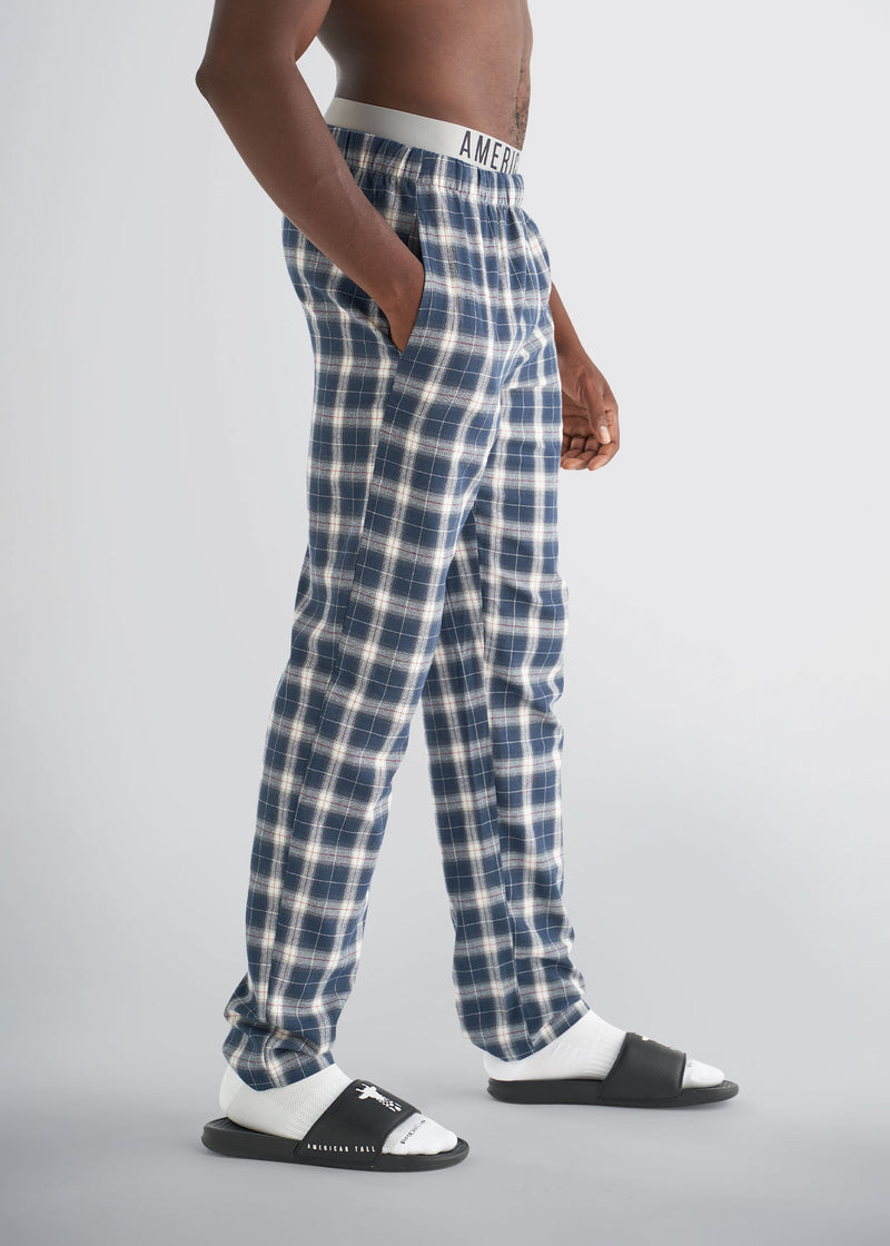 Tall Men S Pajamas In Navy Plaid American Tall