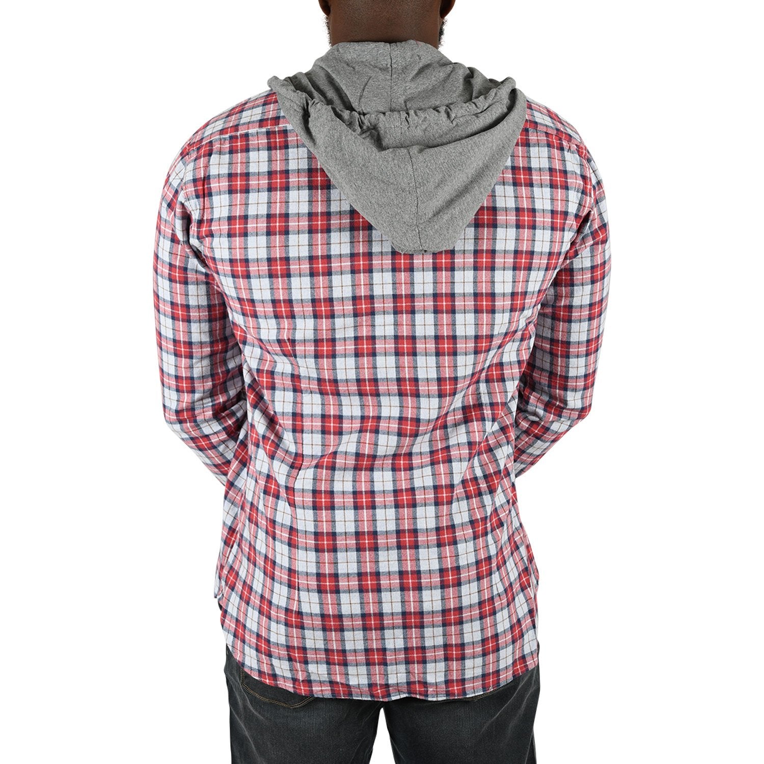 button up hoodie mens