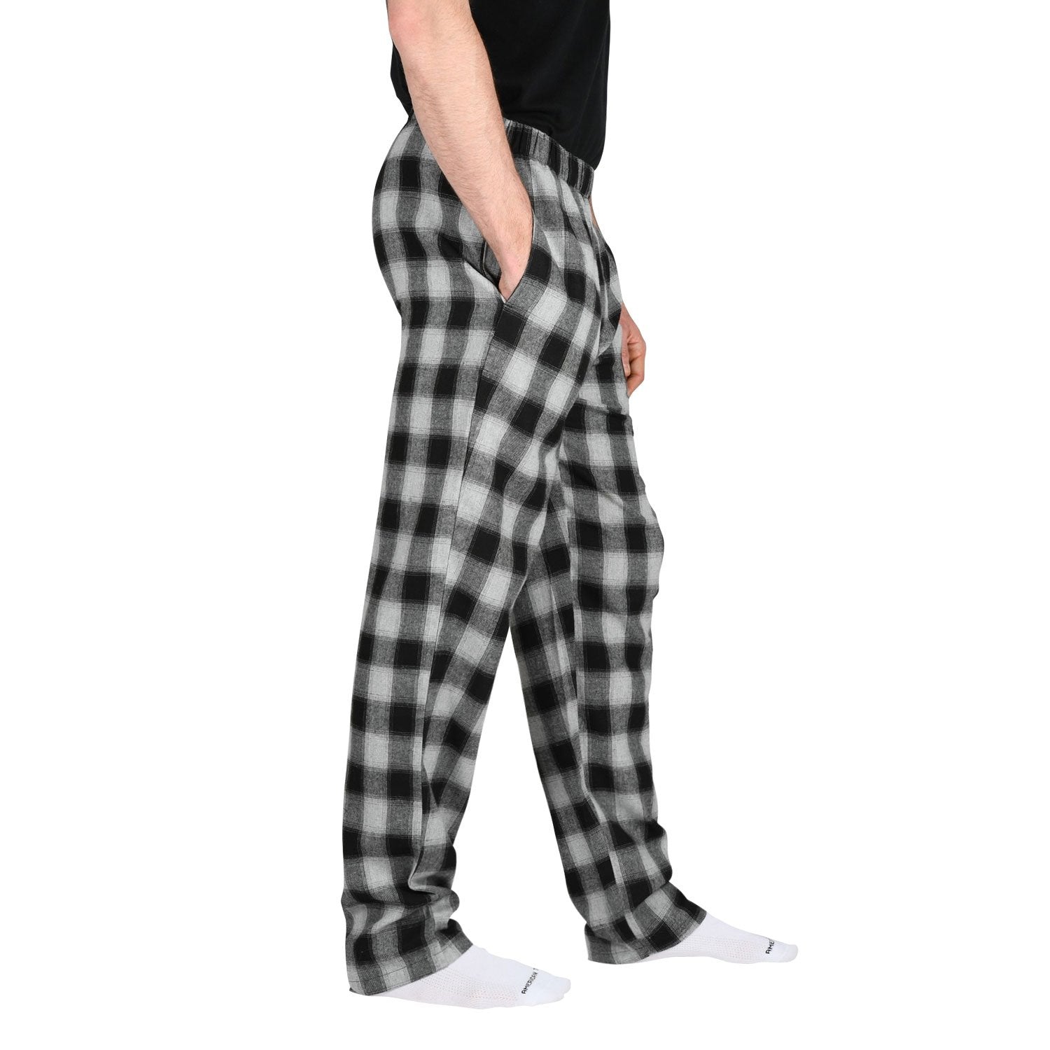 Tall Men's Pajamas in Grey Plaid 