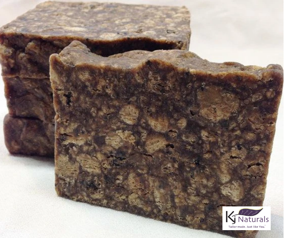 Raw African Black Soap Bar – K.j. Naturals