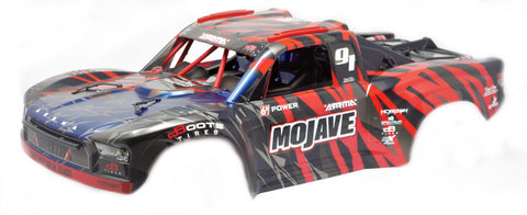 Arrma MOJAVE 6s BLX V2 - Body Shell (RED Black cover & Interior roll cage ARA7604V2