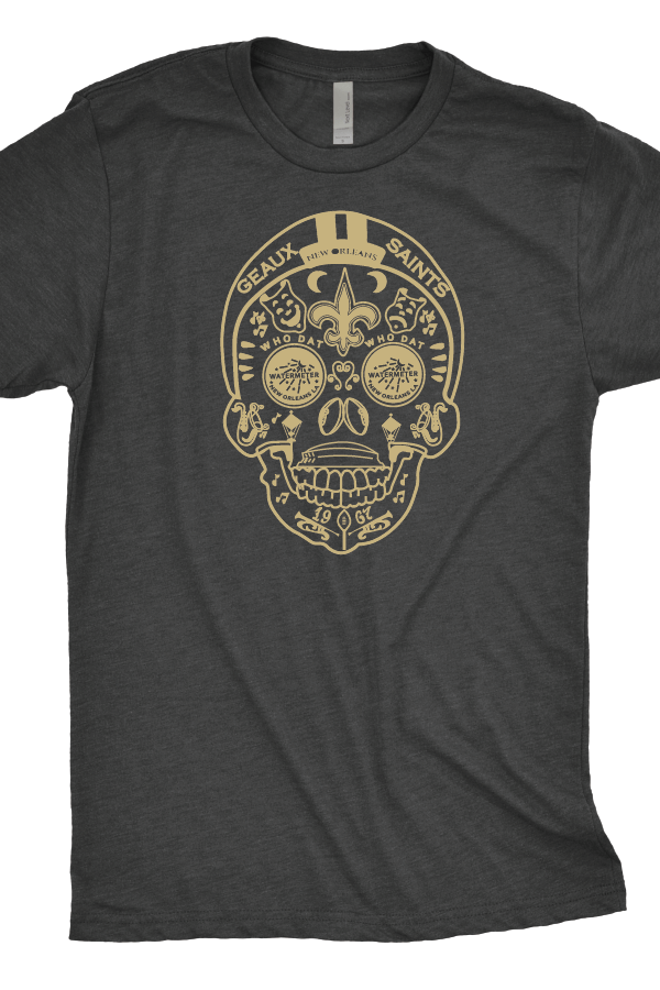 New Orleans Saints Skull TShirt  New Orleans Graphic Fashion Tees and