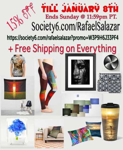 15% Off + Free Shipping on Everything till January 8th using Artist Promo Code