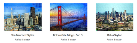 Jigsaw Puzzles -Abstract Cityscapes by Rafael Salazar