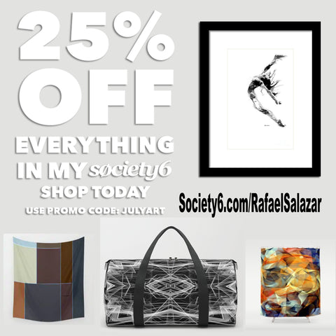 25% Off Everything shop today Code JULYART at http://Society6.com/RafaelSalazar