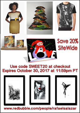 #HolidayShopping #Art #StockingStuffers #ItsChristmas 🎄Save 20% Sitewide – www.redbubble.com/people/rafaelsalazar 🎄Expires October 30, 2017, at 11:59pm PT🎄