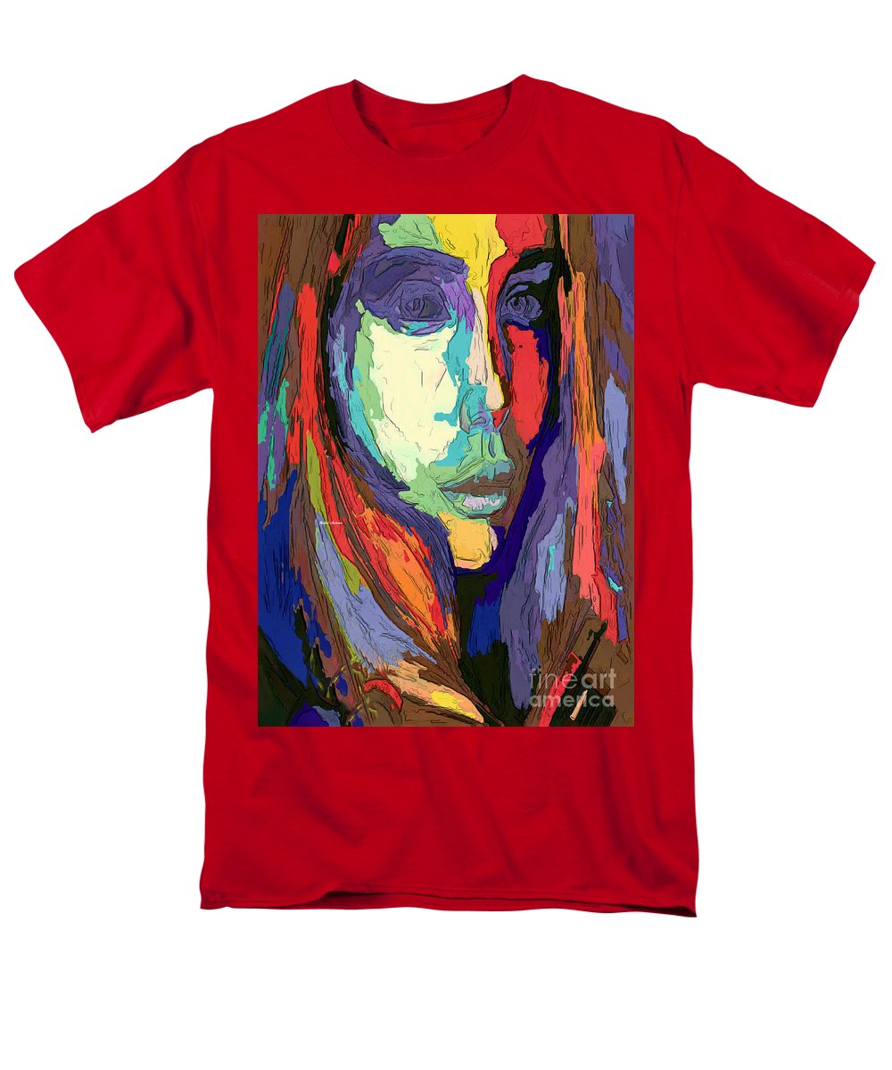 Modern Impressionist Female Portrait - Men's T-Shirt  (Regular Fit)