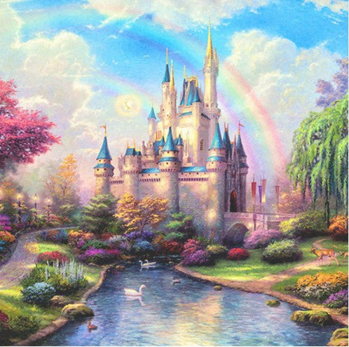 Colorful 3d Fantasy Castle Theme Wallpaper Kid S Room Wall Mural Beddingandbeyond Club