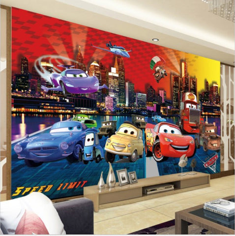 3D Cartoon Airplane Cars Lightning McQueen Wallpaper for ...