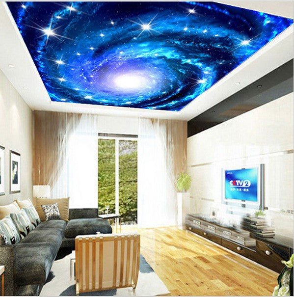 Custom 3D Galaxy Stars Universe Ceiling Wallpaper Home or