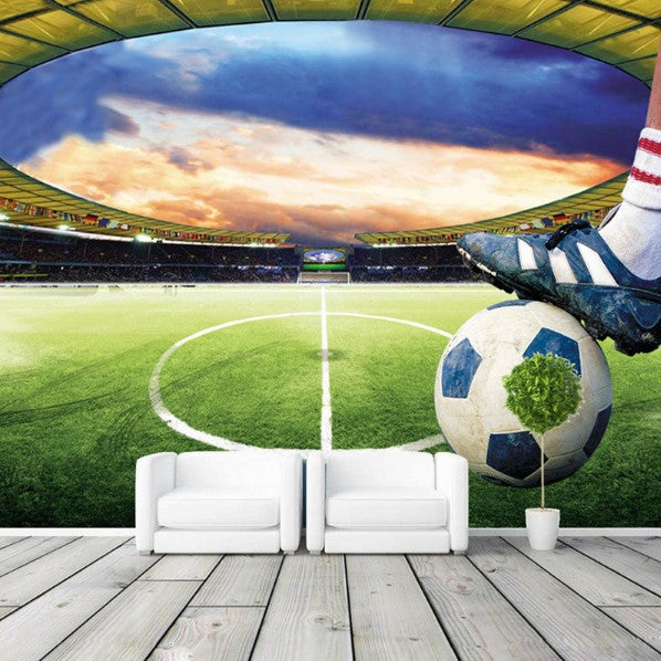 3D Photo Soccer Wallpaper Modern Sports Wall Mural British Football –  