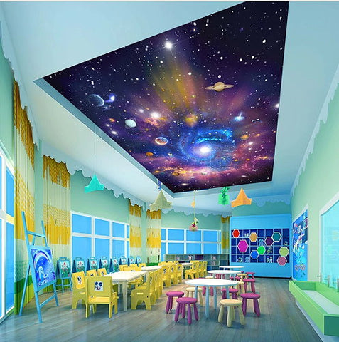 3d Galaxy Stars Universe Wallpaper For Ceiling Or Wall Planet Photo Mural