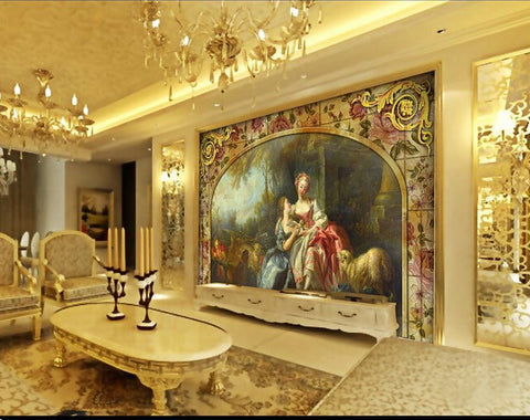 Classical European Oil Painting Elegant Wall Mural Home or Business –  