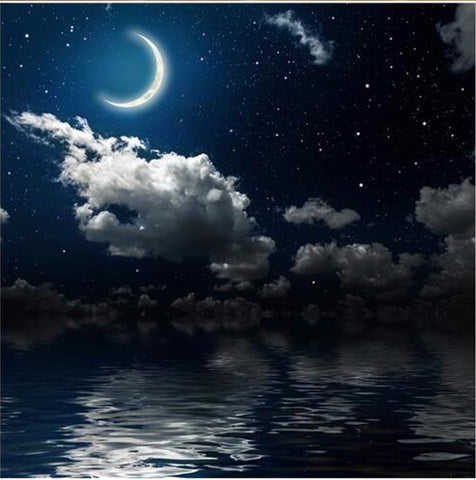 night sky stars moon wallpaper