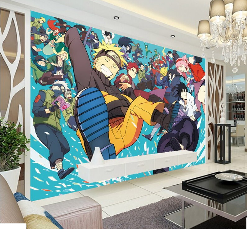 Naruto Sasuke Japanese Anime Cartoon Characters Theme Wallpaper Mural